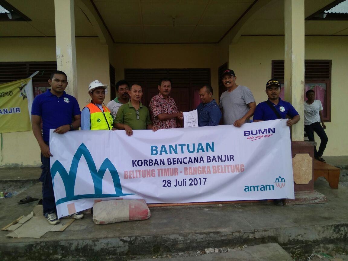 ANTAM Mendukung Upaya Pemulihan Pasca Banjir Belitung Timur
