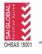 Certification of Occupational, Health and Safety Management System-OHSAS 18001:2007 (SAI Global)