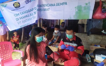 Dukungan ANTAM Tangani Dampak Bencana Alam  di Berbagai Wilayah di Indonesia