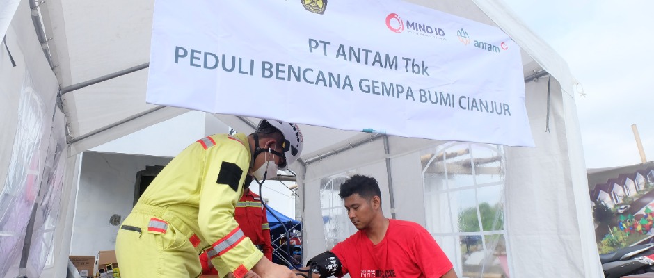 Bantuan Kemanusiaan dan Tanggap Bencana Alam ANTAM di Cianjur