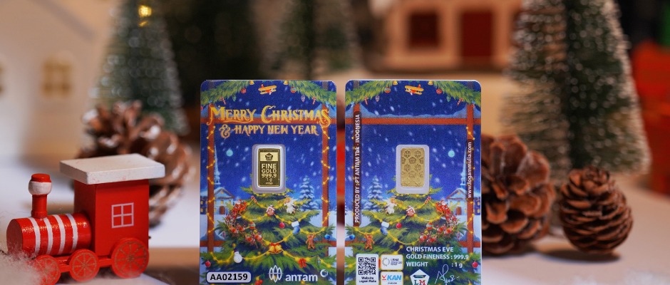 ANTAM Presents Christmas Eve Gift Series Gold Bars, a Christmas Gift with Investment Value